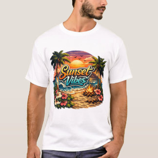 T-shirt sunset vibes t shirt for all ages