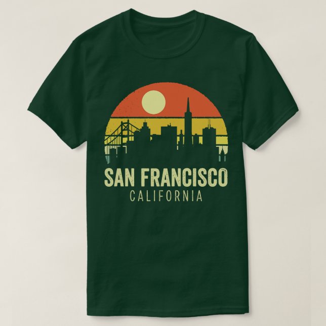 T-shirt Sunset Vintage San Francisco (Design devant)
