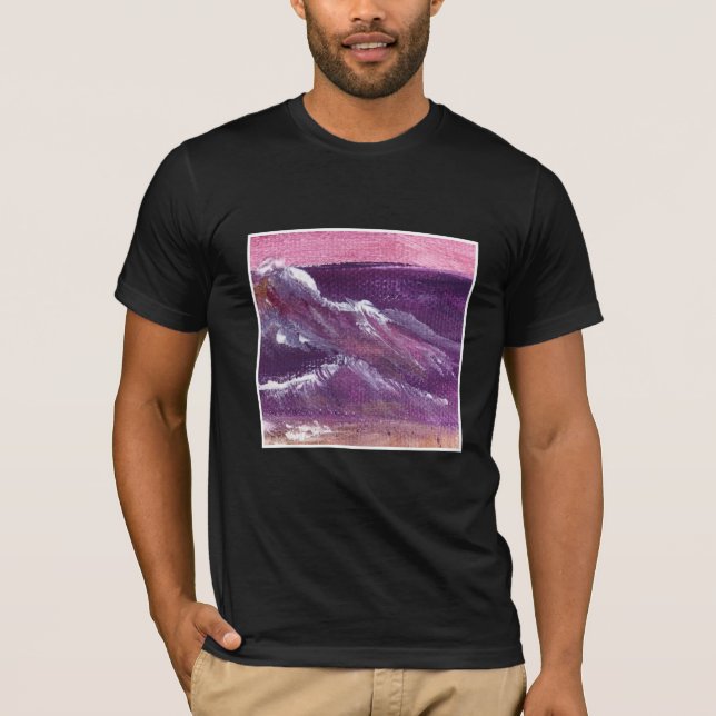 T-shirt "Sunset Wave" (noir) (Devant)