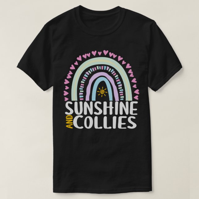 T-shirt Sunshine and Collies Cute Rainbow Gift pour femmes (Design devant)