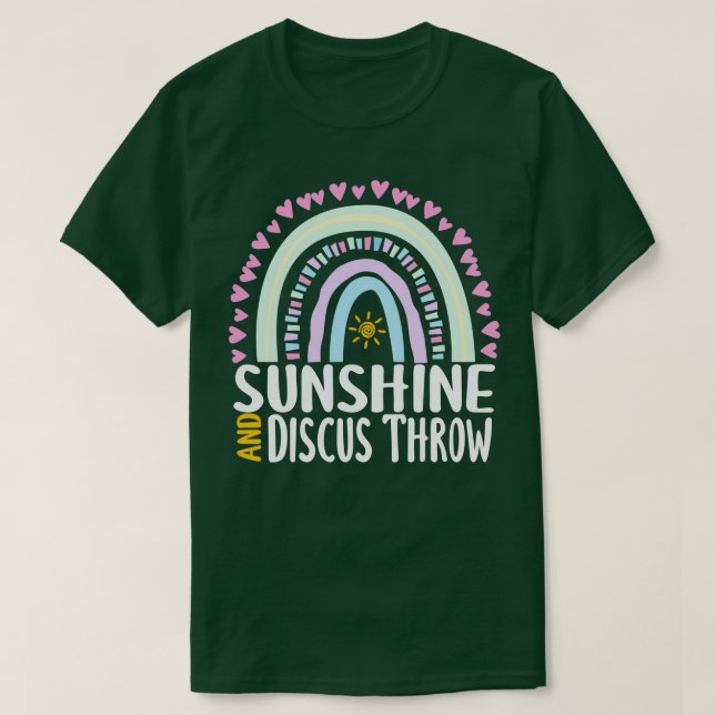 T-shirt Sunshine and Discus Jeter un joli cadeau arc-en-ci (Design devant)