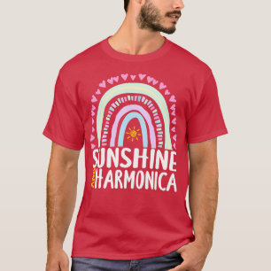 T-shirt Sunshine and Harmonica Cute Rainbow Gift pour femm