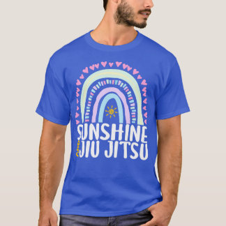 T-shirt Sunshine and Jiu Jitsu Cute Rainbow Don pour femme