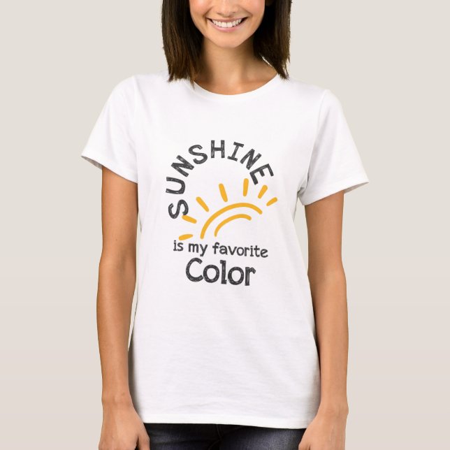 T-shirt Sunshine est ma couleur préférée (Devant)