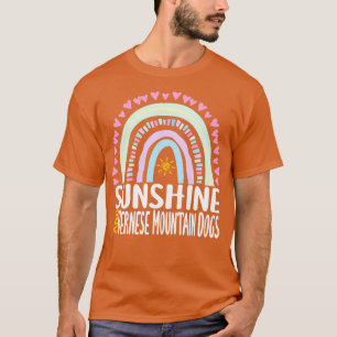 T-shirt Sunshine et Bernese Mountain Dogs mignon Rainbow G