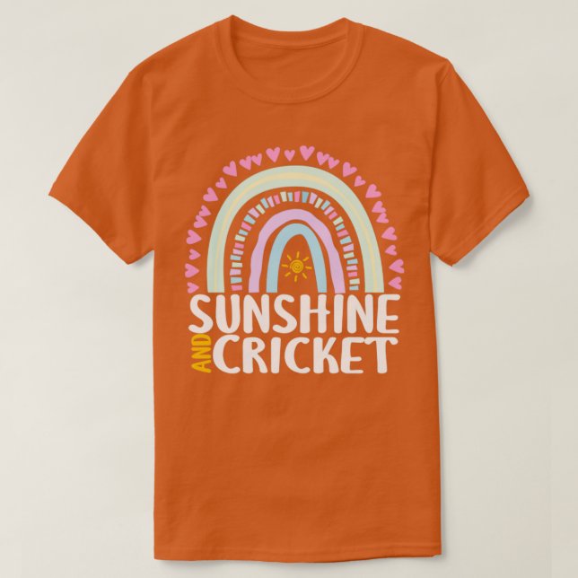 T-shirt Sunshine et Cricket Cute arc en ciel pour les femm (Design devant)