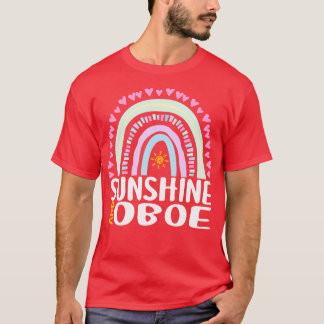 T-shirt Sunshine et Oboe Cute Rainbow Cadeau pour les femm