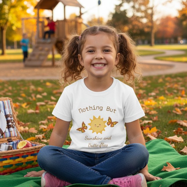 T-shirt "Sunshine et Papillons" (Créateur téléchargé)