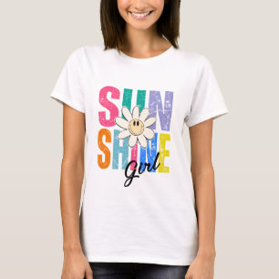 T-shirt Sunshine Girl Retro Daisy