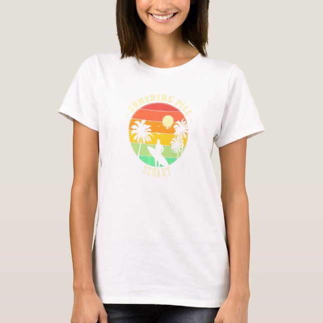 T-shirt Sunshine Pill Stuart Summer Florida Tropical Beach (Devant)
