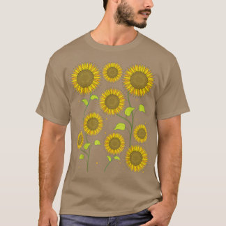 T-shirt Sunshine Tournesol Hippie Fleurs Fleurs de fleurs 