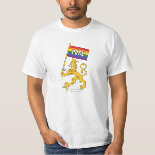 T-shirt Suomenleijona + pas-rauhanlippu, t-paidat