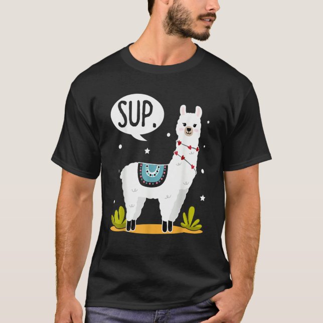 T-shirt Sup  Alpaca Costume Llamas  Llama (Devant)