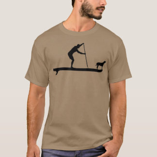 T-shirt SUP Chien debout Paddboard Surf de pagaie