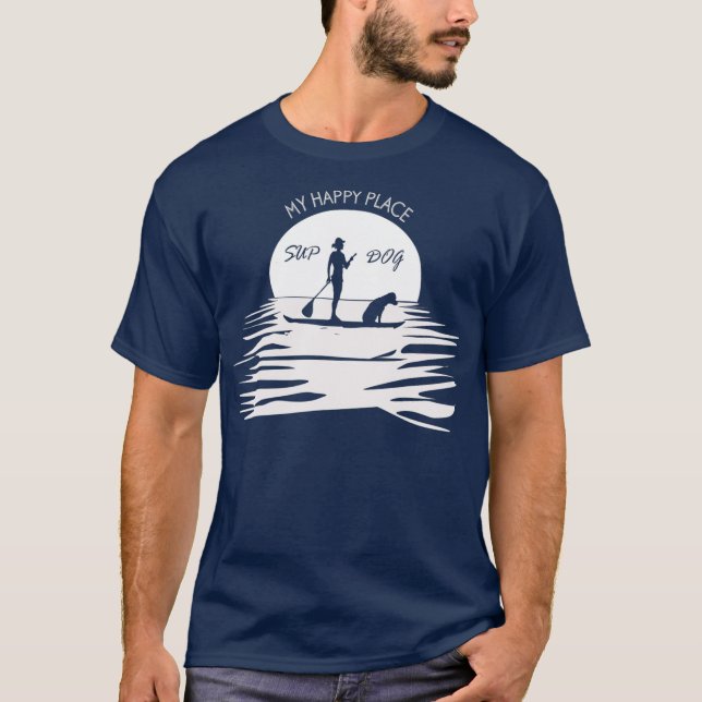 T-shirt Sup Chien Funny Stopper Paddle Boarding Chien (Devant)