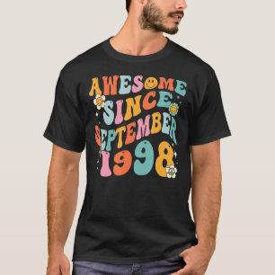 T-shirt Super 24ème anniversaire stupéfiant depuis septemb