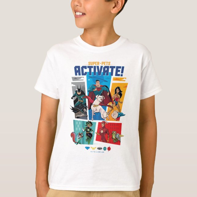 T-shirt Super-Animaux & Justice League - Activez ! (Devant)