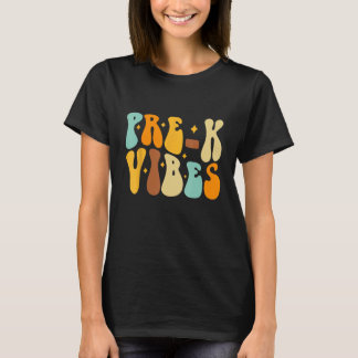 T-shirt Super Bonjour Pré K Vibes Retro Enseignants Enfant