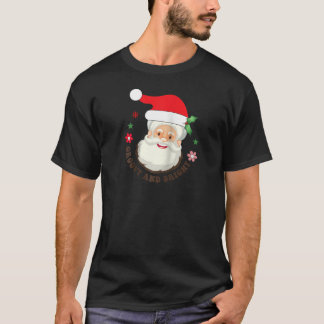 T-shirt Super Bright Retro Super Floral Père Noël Merry Xm