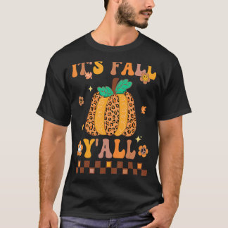 T-shirt Super C'est automne Y'all Leopard Citrouille autom