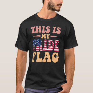 T-shirt Super C'est ma fierté Drapeau USA Amérique 4ème de