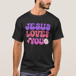 T-shirt Super Christian Jésus vous aime 70 s Hippie