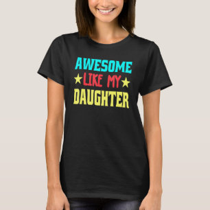 T-shirt Super Comme Ma Fille Vintage Père Maman Papa J
