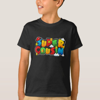T-shirt Super cousin gamer famille appariée