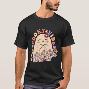 T-shirt Super Cute Kawaii Ghost Floral Vibes Éffrayantes H