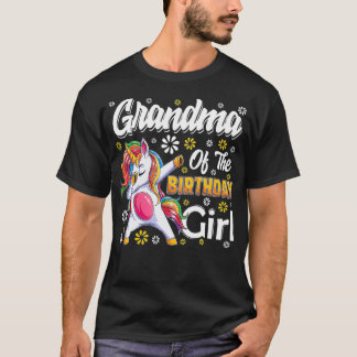 T-shirt super dabbing unicorn anniversaire grand-mère fami