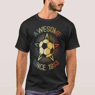 T-shirt Super depuis 1933 Soccer Anniversaire Rétro Annive