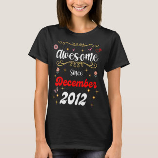 T-shirt Super depuis décembre 2012 anniversaire Flowers &