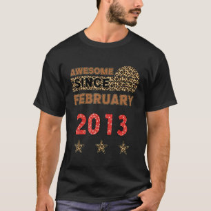 T-shirt Super depuis février 2013 Empreinte de léopard Fév