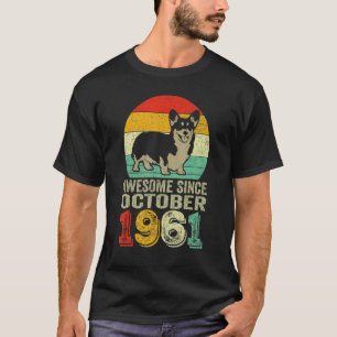 T-shirt Super depuis octobre 1961 61st Birthday Chien