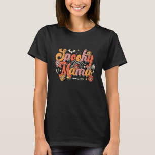 T-shirt Super Éffrayant Mama Retro Halloween Ghost Witchy