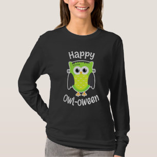 T-shirt Super Frankenstein Owl Joyeux Halloween