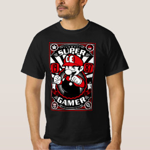 T-shirt Super Gamer Jeux Rétro