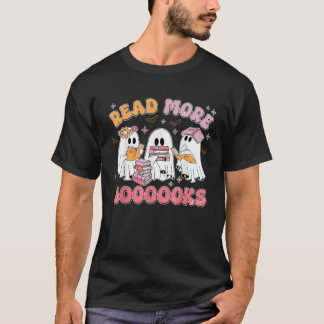 T-shirt Super Ghost Lire plus Livres Funny Teacher Hallowe