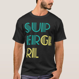 T-shirt Super girl Green and Yellow