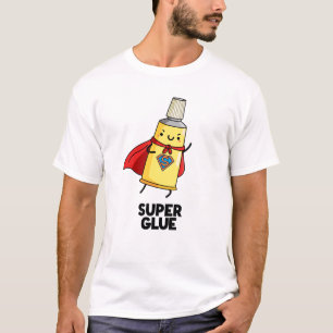 T-shirt Super Glue Funny Super Hero Pun