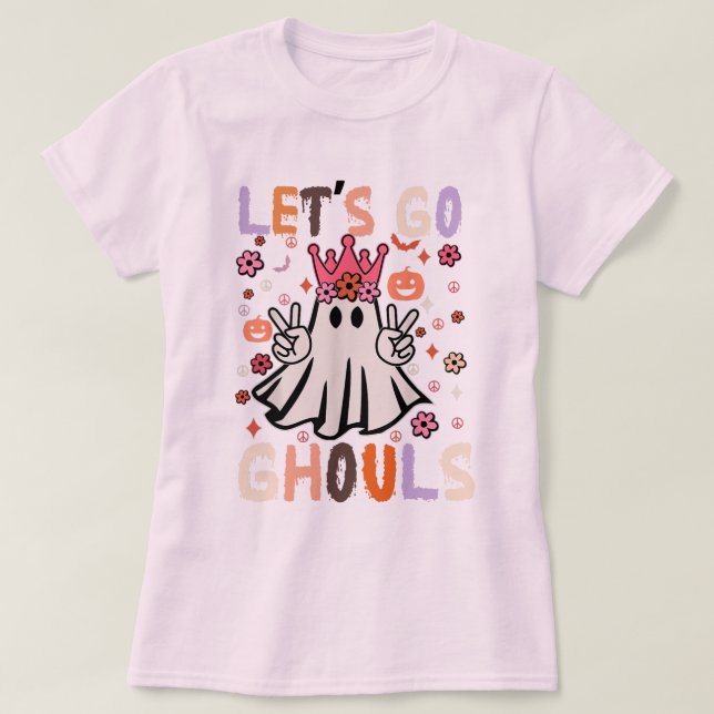 T-shirt Super Go Ghouls Halloween Ghost Outfit (Design devant)