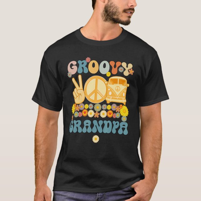 T-shirt Super Grand-père Retro Correspondant Famille Baby  (Devant)