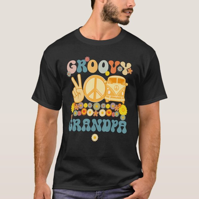 T-shirt Super Grand-père Retro Correspondant Famille Baby  (Devant)