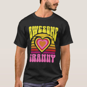 T-shirt Super Granny mignonne Sunset Coeurs Mère's Day Ret