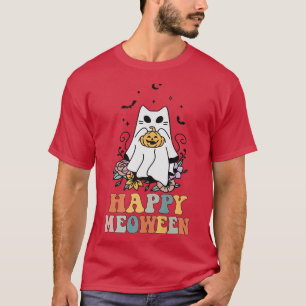 T-shirt Super Happy Meoween Chats sorciers Halloween Kitte