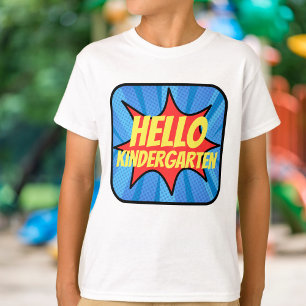 T-shirt Super Hero Comic Premier Jour De L'École Nom Perso