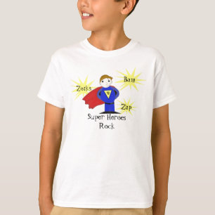 T-shirt Super Héros avec Mots d'Action