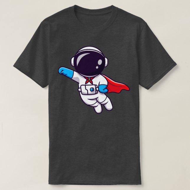 T-shirt Super Héros de l'astronaute mignon 1 (Design devant)