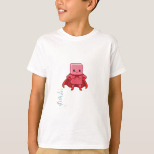 T-shirt Super Héros Gomme Rose Dessin Animé Enfants