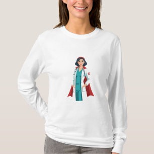 T-shirt Super Infirmière – Héroïne en Blouse Blanche